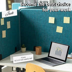 2X8 PET Cubicle Name Plate Holders Cubicle Name Plate Sign Holder Wide 2.2 in Name Plate Bracket Double Sided Nameplates for Walls Material Changeable Cubicle Name Plate Holder for School Office (4)