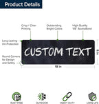 Custom Sign, Custom Street Sign, 11 Font Colors, 13 Font Styles, 4 Hole Options, 22 Sizes, 6x18 Inches, Rust Free DiBound, Fade Resistant, Made in USA by My Sign Center (Chalkboard Black)