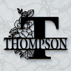Custom Metal Signs | Personalized Monogram Name Sign | Outdoor Wall Art for Family Name | Custom Name Metal Sign, Last Name, Anniversary, Wedding Gifts for Women, Wife, Parents, couple (6'') (Design 3)