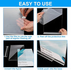 EHWINE 6 Pack Acrylic Sign Holders - 8.5 x 11, Double-Sided Stand Up Table Top Sign Holders, Clear Acrylic Picture Frame Menu Flyer Paper Display Stand for Office Business Store Wedding Party
