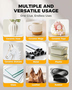 Super Glue for Ceramic Liquid,【Invisible & Dual Molecular Lock Tech】 Clear Ceramic Repair Glue, CA Glue for Plastic Glass Metal Etc, 40ML Thin Low-Viscosity Cyanoacrylate Instant Glue Quick Dry