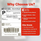 Direct Thermal Labels Roll 2-1/4" x 1-1/4",10 Rolls(10,000 Labels),Compatible with Zebra, Rollo,Eltron &TSC Label Printer,Strong Adhesive Perforated shipping labels for Packages, Barcodes & Office Use