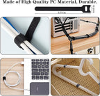 DRIVUU 311Pcs Cable Management Organizer Kit 4 Cable Sleeve Split,53Cable Clips 12Cord Clips Holder,22 Cable Ties, 20 Adhesive Wall Cable Tie, 200Fasten Cable Ties for TV Office Home Electronics