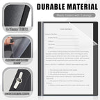 Teling 100 Pcs Plastic Report Covers with 3 Prong Fasteners 11.42 x 9.45 Inch Clear Front Report Covers Bulk Presentation Folders for School Document(Black)