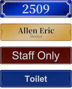 Richboom Acrylic Wall Name Plate Holder, 2x8 Inch, 60 Pack Clear Acrylic Sign Holder Frame with Adhesive Tapes, Door Plates for Home, Office, Classroom