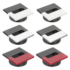 PATIKIL 2.8inch Desk Grommet, 6Pcs Cable Grommet Wire Management Cable Hole Cover Cord Organizer for Office Home Table Countertop, Black/Red Black/White Black/Silver