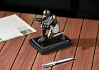 Amoysanli Executive Knight Pen Holder Decorative Resin Pen Holders For Desk Organizer Cool Ornament Gift For Office and Home (Iron)