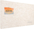 Large Bulletin Board - 60 x 36 Inches, Decorative Felt Pin Board for Wall - 5' x 3' Foldable Photo Display Board with Self-Adhesive Tape, Includes 20 Push Pins -Oatmeal
