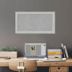 Amanti Art Silver Framed Magnetic Board 15x27 Small Vision Board for use with Magnets, 100% Metal Sheet to Display Items as Office Decor or for Home Organization in mudroom, Kitchen or Kids Room