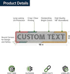 Custom Sign, Custom Street Sign, 11 Font Colors, 13 Font Styles, 4 Hole Options, 22 Sizes, 4x18 Inches, Rust Free DiBound, Fade Resistant, Made in USA by My Sign Center (Fauxsaic 2)