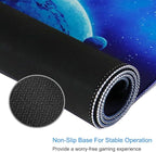 Naukay Gaming Mouse Pad, 31.5x15.7 inch Large Extended Computer Keyboard Mouse Mat, Water Resist Non-Slip Mousepad Rubber Base Long XXL Gaming Mousepad for Work, Office & Home, Space
