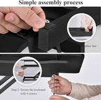 37 Inch Standing Desk Converter - Manual Pneumatic Spring, Two Monitor Stable Standing Desk Converter, 5.9" to 18.8" Height Adjustable Laptop Workstation with Keyboard Tray for Home, Company(Black)