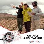 TurnOnSport Orienteering Compass - Advanced Scout Compass for Hiking, Camping, and Backpacking - Best Survival Gifts for Kids