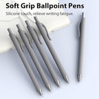 JIMMIDDA 52 Pcs Pens Bulk - 1.0MM Ballpoint Pens Black Ink | Medium Point Smooth Writing, No Bleed Retractable Ball Point Pen for Office School (Gray - 52Pcs)