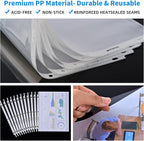 Sheet Protectors 400 Page,Page Protector 8.5" x 11" ，Upgraded Clear Plastic Page Protectors,for 3 Ring Binder, Top Loading Paper Protector with Reinforced Holes,Holds Multiple Sheets，Letter Size