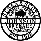 Personalized Wedding Anniversary Sign Gifts, Custom 50th 40th 65th 60th 25th 70th Anniversary Metal Sign, Wedding Gifts for Couples, Custom Name Sign, House Warming Gifts New Home