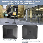 STANDNEE Heavy-duty Poster Stand Holder 11"x 17" Pedestal Floor Standing Sign Holder Vertical and Horizontal View Sign Display, Aluminum Snap Open Frame with Safety Corner, Black
