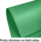 Goefun 100 Sheets Green Shimmer Cardstock 8.5 x 11, 80lb Card Stock Printer Paper for Christmas, Invitations, Certificates, Crafts, Card Making