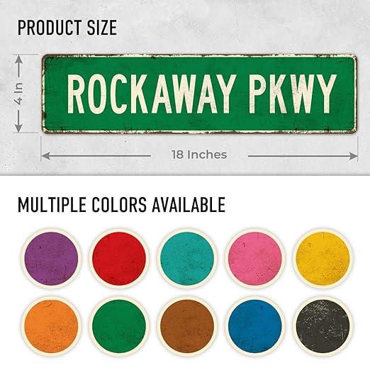 Custom Rustic Sign, Personalized Decor Street Signs Gift, 24x6 Inches, ACM, Fade Resistant, Made in USA