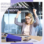 Skyygemm 24 Pcs Classification Folders Letter Size, 1 Divider Pressboard File Folder with Fasteners, Expanding File Organizer Bulk for School Teachers, Office Employee, Coworker, Staff (Purple)