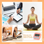 Flutesan 16 Pack Digital Classroom Timers with Lanyards - Color-Coded Countdown Timers for Teachers, Students & Kitchen Use - Loud Alarm, Easy Operation(White, Blue, Pink, Green)