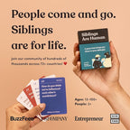 Siblings are Human | 140 Conversation Cards to Help Deepen Sibling Relationships | Card Game for Bonding & Communication | Therapy for Adults