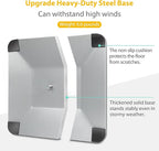 VAIIGO 8.5"x11" Pedestal Poster Stand with Heavy Duty Solid Steel Base, Adjustable Floor Standing Sign Holder for Vertical and Horizontal Display, Silver 3Pack