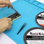 Kaisiking 5mm x 50M LCD Repair Tape for Phone Screen, Adhesive Tape with 1 Tweezers for Cell Phone, iPad, Tablets, Laptops, Camera