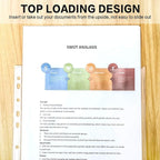 Sheet Protectors, PANDRI 1000 Pack Clear Heavy Duty Plastic Page Protectors Sheet Reinforced 11-Hole Fit for 3 Ring Binder Fits Standard 8.5 x 11 Paper, 9.25 x 11.25 Top Loaded, Excluding Acid