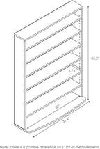 FURINNO JAYA 6-Tier Multimedia Storage Tower, Espresso