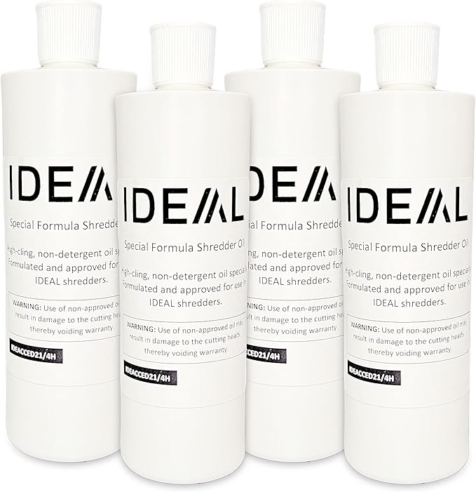 IDEAL Maintenance Bundle: AC0901H Gusseted Shredder Bags 40x14x48 Case 80 56-Gallon + High-Cling Lubricating Oil 4 Pint Bottles IDEACCED21/4H Compatible Models 4001 4003 4005