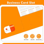 Two Pocket Folders, PANDRI 30 Pack 2 Pocket Folders, Letter Size Paper File Folder for School Office Home Business, Orange