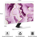 Baocicco Violet Gold Marble Waterproof Weatherproof and Dust-Proof TV Screen Cover 45, 46, 47, 48 Inch for Home Office Creative TV Covers for TVs Screen Anti-Static Dustproof Protective