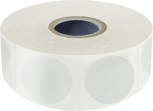 1500 PCS 1" Round Clear Transparent Package Envelope Mail Wafer Seal Sticker Labels Mega Bundle with Perforation Line in Roll