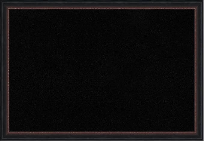 Amanti Art Black Cork Board for Wall, 18x26 Vision Board with Black Wood Frame, Medium Corkboard Office Decor for Home Organization, Casual Corkboard Pinboard to Display Items for Home Organization