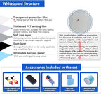 Magnetic Dry Erase Whiteboard Paper with Adhesive, 38" x 19" White Board Film for Wall, Easy to Write and Clean Dry Erase Board for Office, Classroom, Home, Include Marker, Magnetic Eraser and Magnets