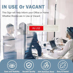 Vacant/In Use Privacy Sign for Home Office Restroom Conference Hotels Hospital - Occupied Door Indicator Slider Tells Whether Room Is in Use - 7'' x 1.5'' Stainless Steel