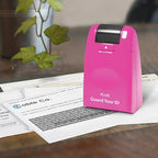 Guard Your ID Wide Stamp Roller for Identity Protection, Pink