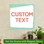 Custom Sign, Custom Street Sign, 11 Font Colors, 13 Font Styles, 4 Hole Options, 22 Sizes, 12x12 Inches, Rust Free DiBound, Fade Resistant, Made in USA by My Sign Center (Mid-Century Modern 2)