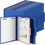 Skyygemm 48 Pcs Classification Folders Letter Size, 1 Divider Pressboard File Folder with Fasteners, Expanding File Organizer Bulk for School Teachers, Office Employee, Coworker, Staff (Dark Blue)