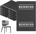 10 Pcs Reserved Chair Signs Cloth Church Placeholder Reserved Pew Signs Chair Reserved Seat Coverswith Printed Words For Weddings, Churches, Eceptions, Cinema,Celebrations, Parties and Events(Black)