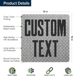 Custom Sign, Custom Street Sign, 11 Font Colors, 13 Font Styles, 4 Hole Options, 22 Sizes, 12x12 Inches, Rust Free DiBound, Fade Resistant, Made in USA by My Sign Center (Diamond Metal)