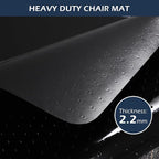 SALLOUS Office Chair Mat for Carpet, 45" x 53" Heavy Duty Chair Mat for Carpeted Floors,Non-Slip Floor Mat with Extended Lip, Floor Protector Computer Desk Mat for Home Office (Black, T-Shape)