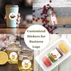 100-500 Pcs Custom Stickers Personalized Labels with Any Design Image Logo Text for Business Logo Thank You Labels,1/2/3/4 inch Customized Stickers(Fancy Frame)