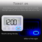 Digital Kitchen Timer Magnetic Loud Alarm, Large LCD Screen Silent/Beeping Multi-Function for Teachers Classroom Kids, Black