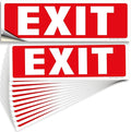 iSYFIX Exit Signs Stickers – 12 Pack 12x4 Inch – Premium Self-Adhesive Vinyl, Laminated for Ultimate UV, Weather, Scratch, Water and Fade Resistance, Indoor and Outdoor