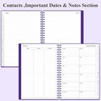 Address Book with Alphabetical Tabs - A5 Telephone & Address Book with Address Contacts, Special Date, Phone, Birthday & Internet Login Password for Home and Office, 6.2" x 8.5", Purple