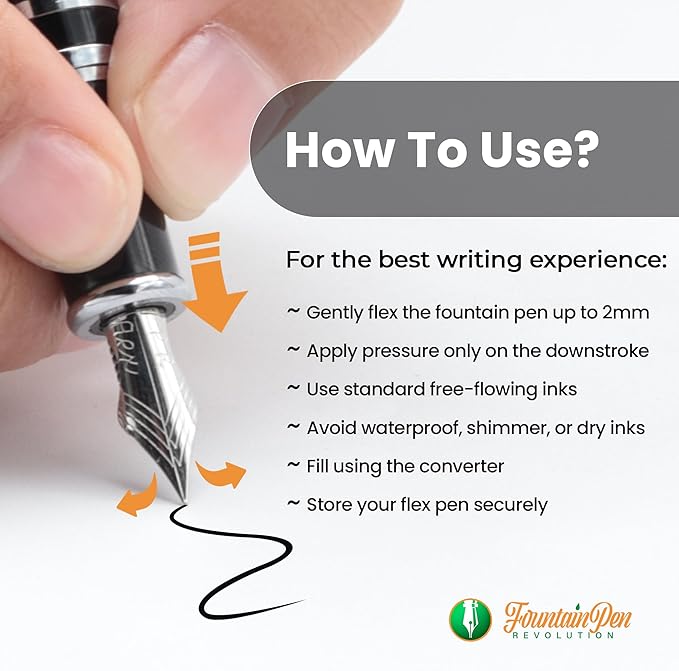 Jaipur V2 Piston Filled Refillable Fountain Pen - Brown Ultra Flex Cursive Pen w/Stainless Steel Nib - Luxury Pens w/Acrylic Body & Ebonite Feed - Fountain Pens for Journaling & Calligraphy