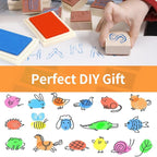 NIUBIER 15 Colors Craft Ink Pads, Washable Finger Stamp Pad for Kids Finger Painting, DIY Crafting, Paper, Wood Fabric, Rubber Stamps, Scrapbook Supplies