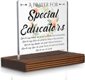 Special Educator Prayer Desk Sign, Christian Gift for Special Education Teachers Graduation Birthday Christmas, Faith-Based Floral Office Decor for SPED, Inspirational Thank You Gift Plaque PA120